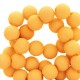 Acryl kralen mat rond 4mm Citrus orange